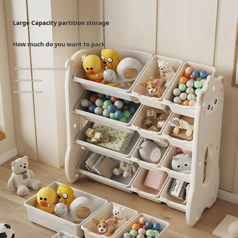 Children's toy storage  large capacity classification multi-layer storage rack baby locker Shelf organizer Children's bookshelve